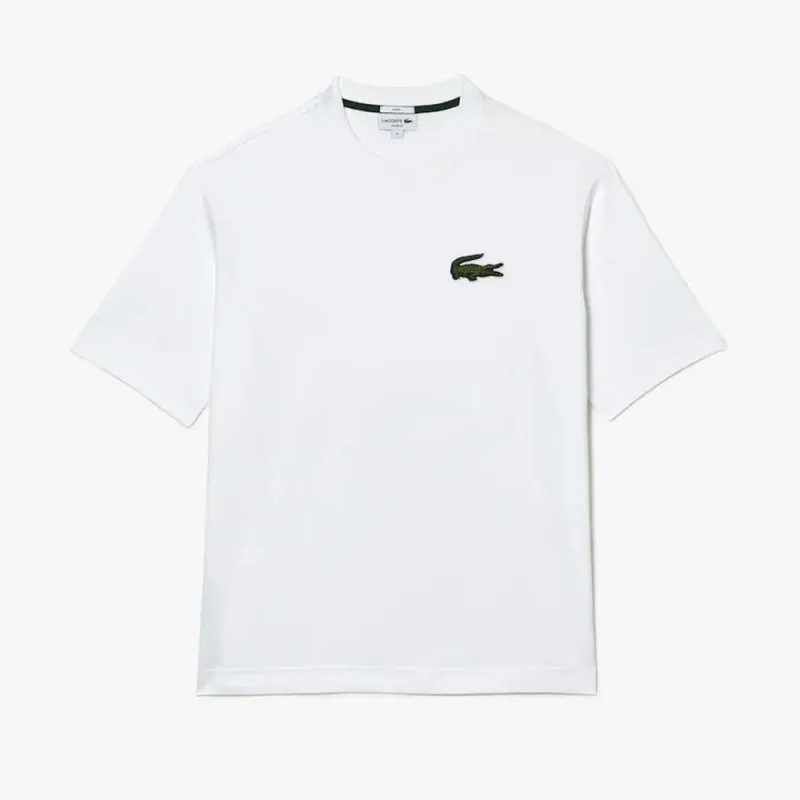 T-SHIRT LACOSTE UNISEXE LOOSE FIT AVEC GRAND CROCODILE COTON BIOLOGIQUE