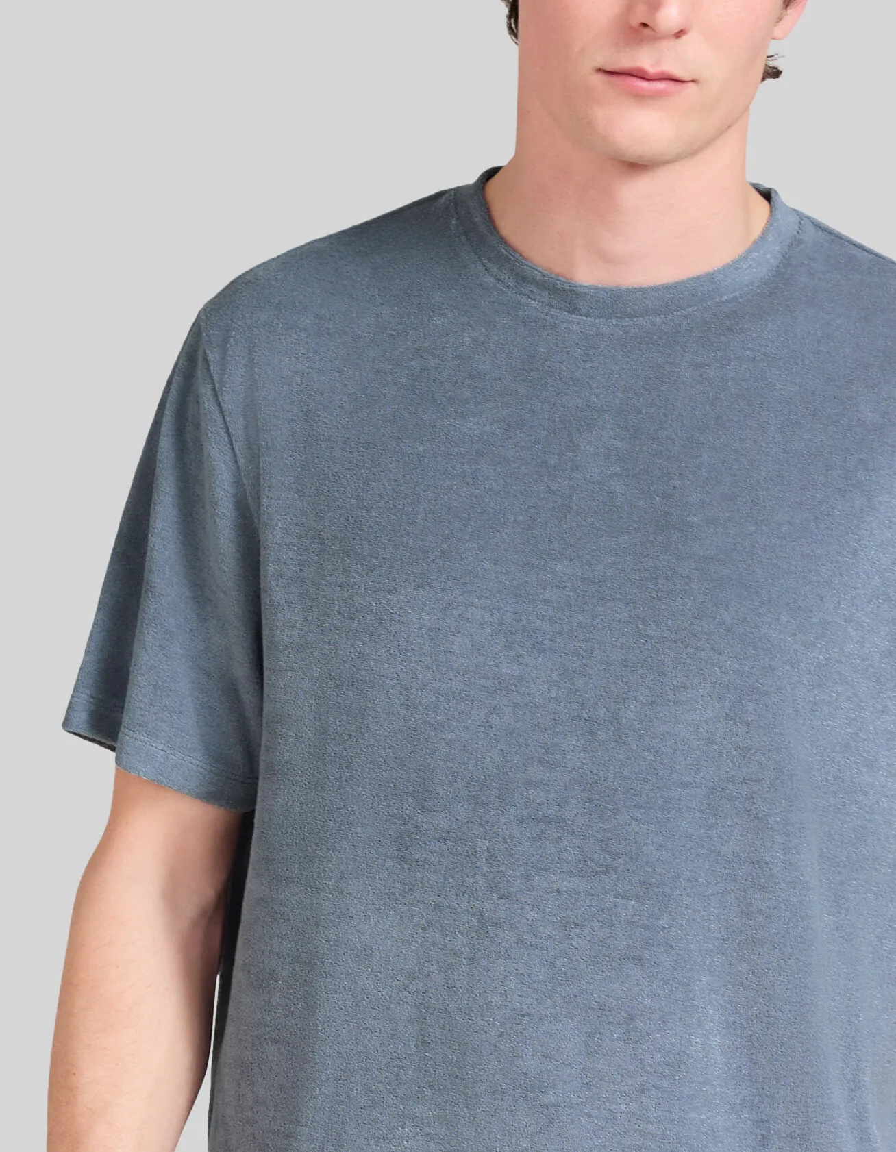 T-shirt light blue en éponge Homme