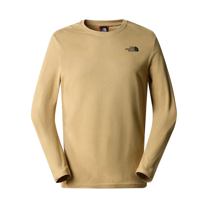 T-SHIRT MANCHE LONGUE THE NORTH FACE RED BOX KHAKI STONE