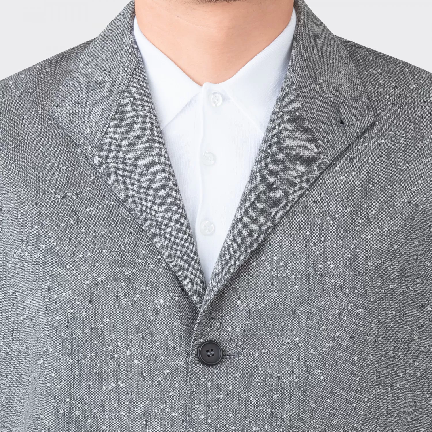 Teba Jacket Donegal en Laine Tropicale : Gris