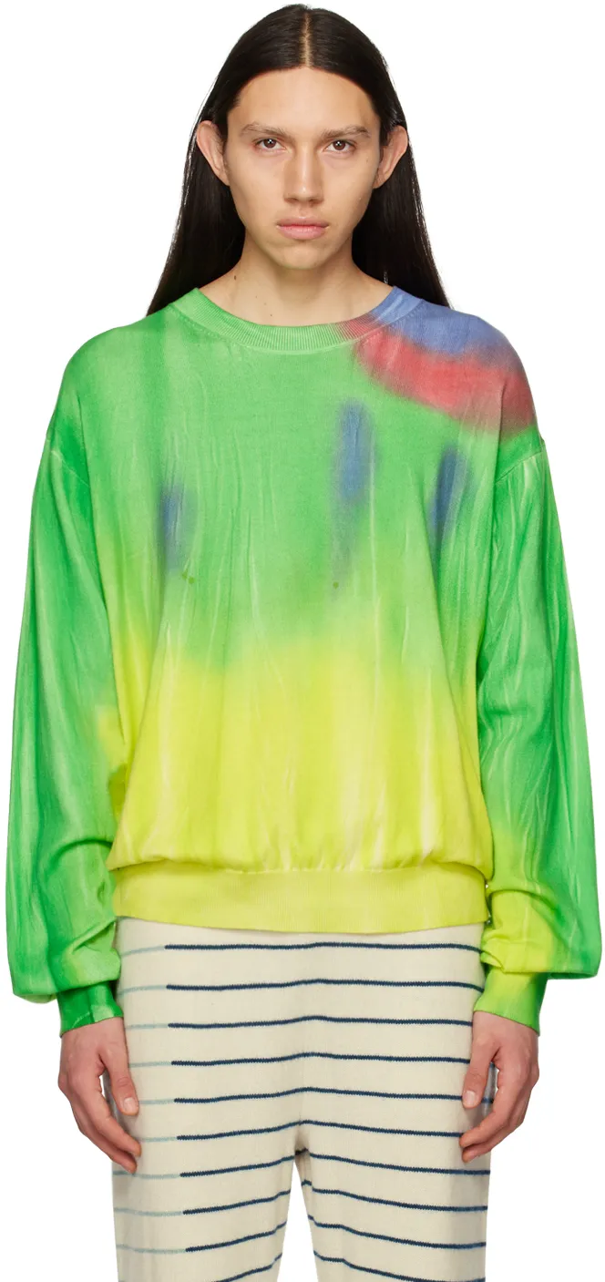   The Elder Statesman  Multicolor Tie-Dye Sweater