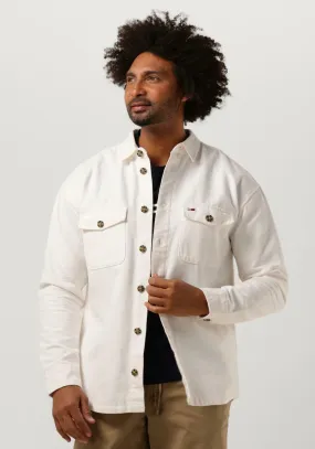 tommy jeans surchemise tjm soft casual overshirt blanc