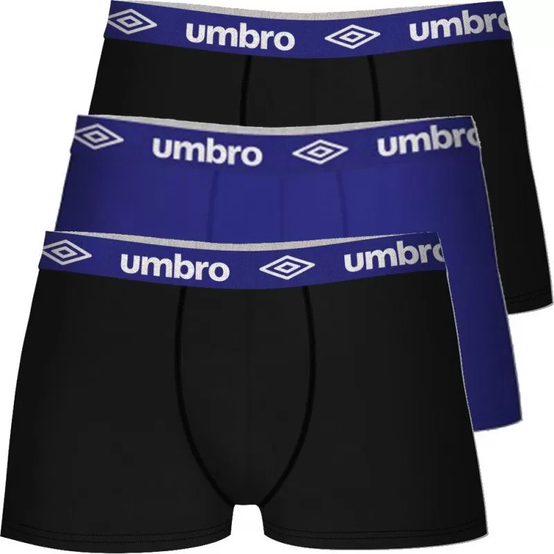 UMBRO Lot de 3 Boxers Homme Coton BCX3CLASS C Noir Roi