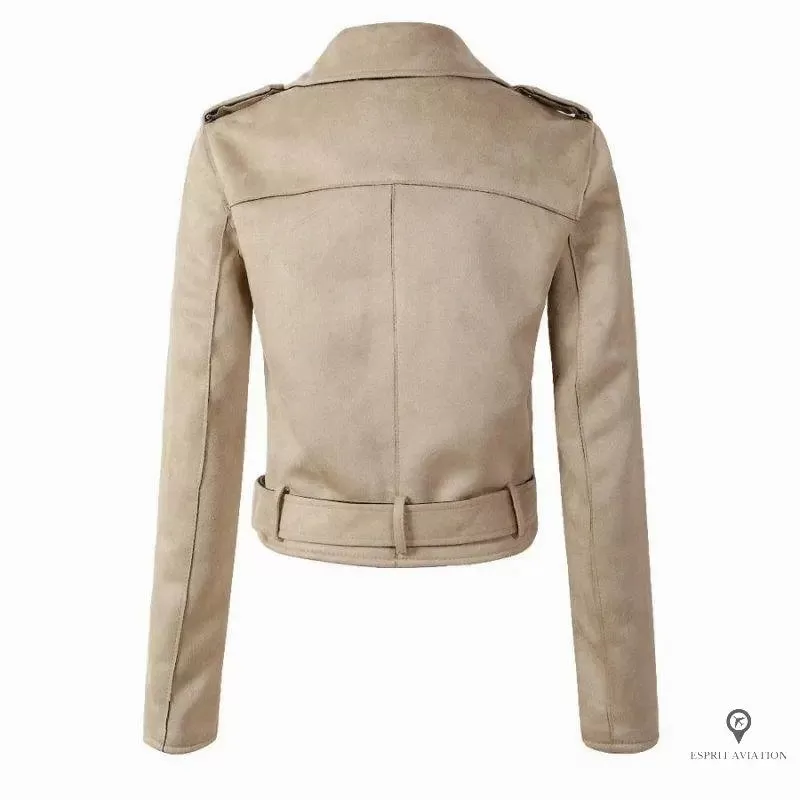 Veste aviateur femme couleur beige