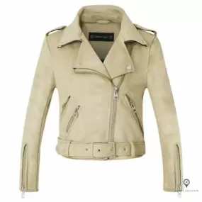 Veste aviateur femme couleur beige