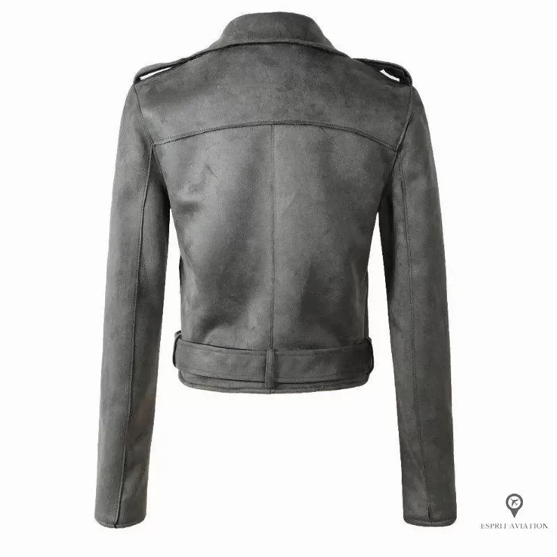 Veste aviateur femme couleur gris