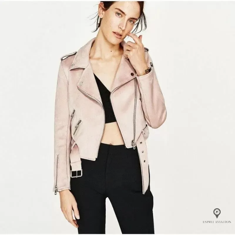 Veste aviateur femme couleur rose