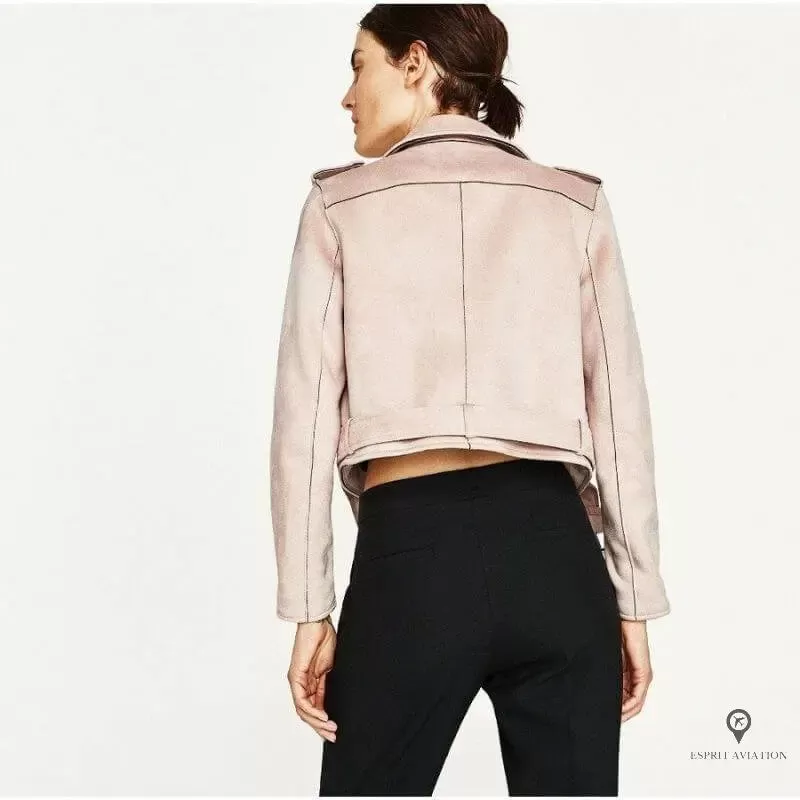 Veste aviateur femme couleur rose