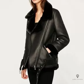 veste aviateur femme longue