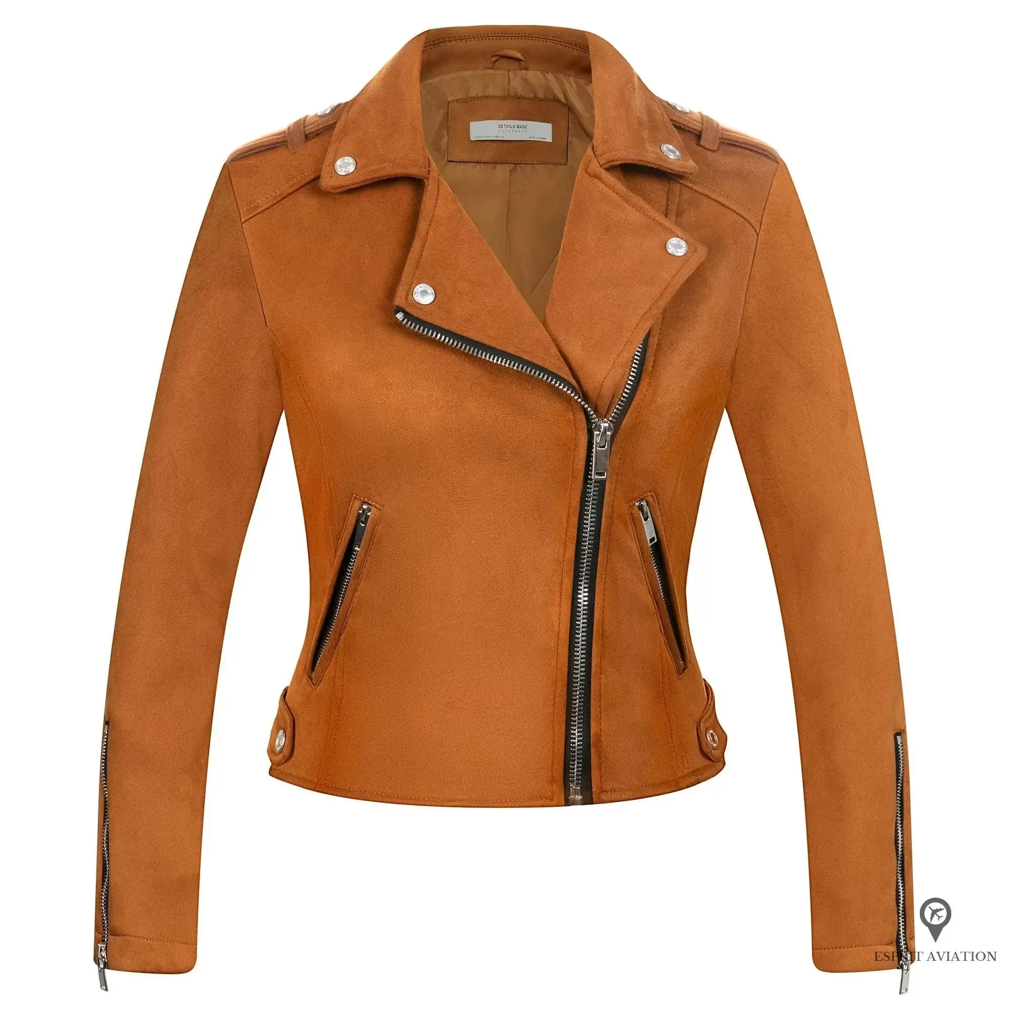 veste aviateur femme marron