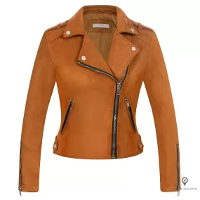 veste aviateur femme marron