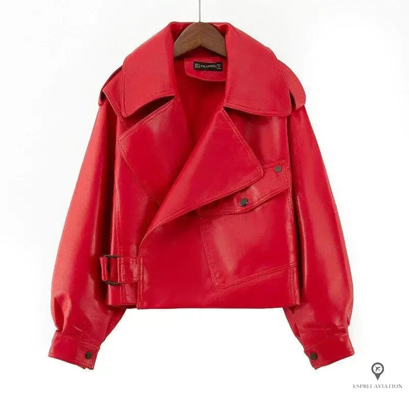 Veste Aviateur Femme Rouge