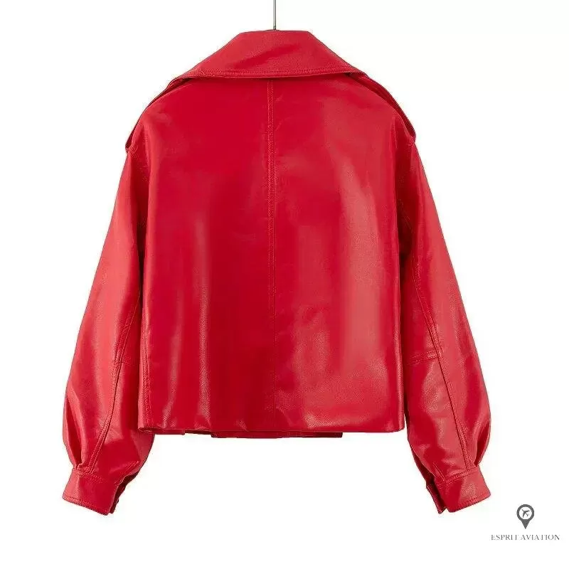 Veste Aviateur Femme Rouge