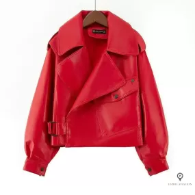 Veste Aviateur Femme Rouge