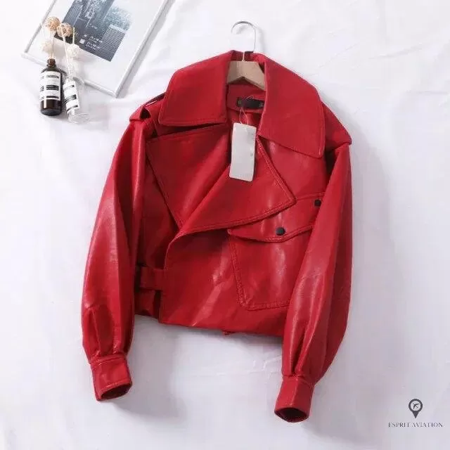 Veste Aviateur Femme Rouge