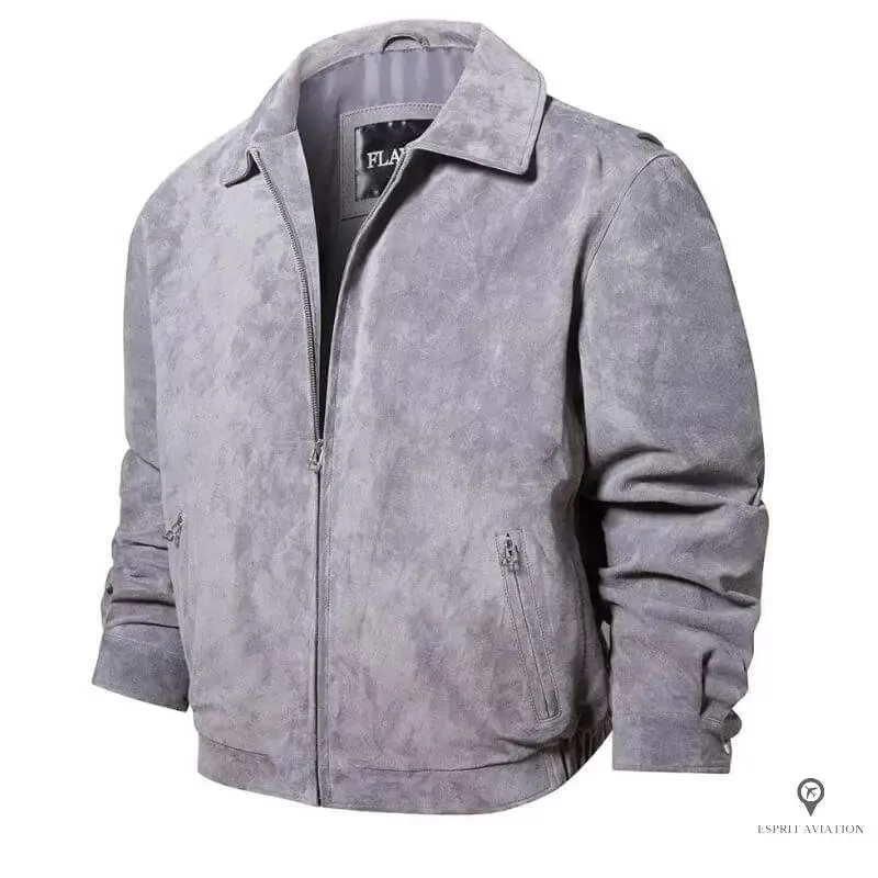 Veste Aviateur Homme Gris