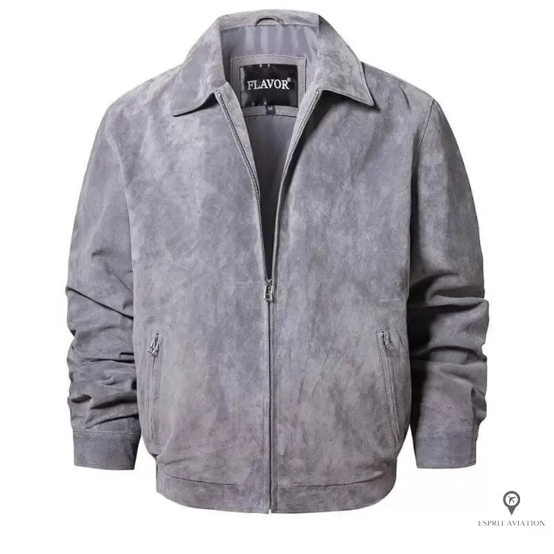 Veste Aviateur Homme Gris