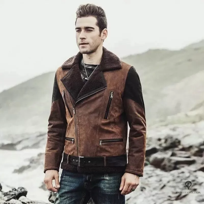 Veste Aviateur Homme Marron