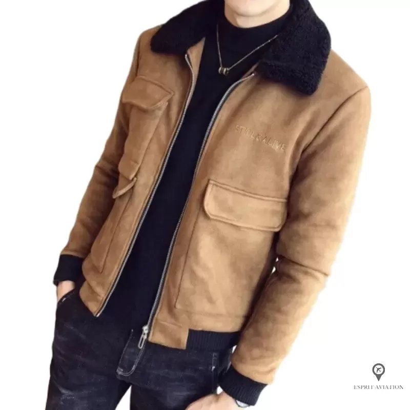 Veste Aviateur Homme<br/> Bomber Beige