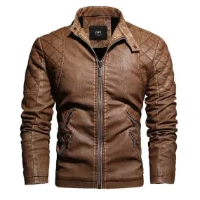 Veste cuir biker vintage