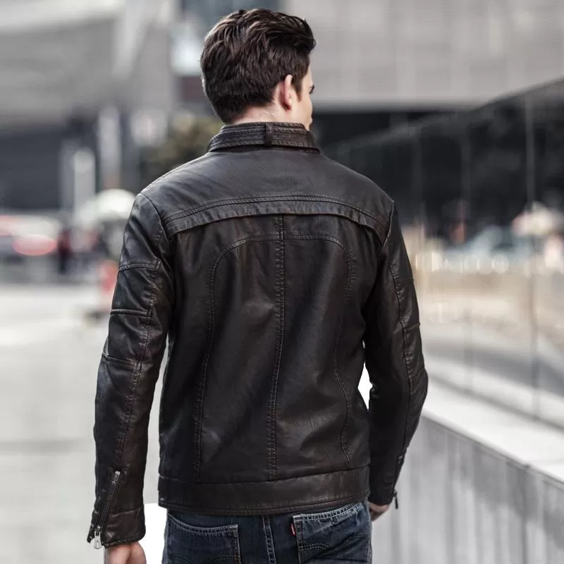 Veste Cuir Homme style Cafe racer