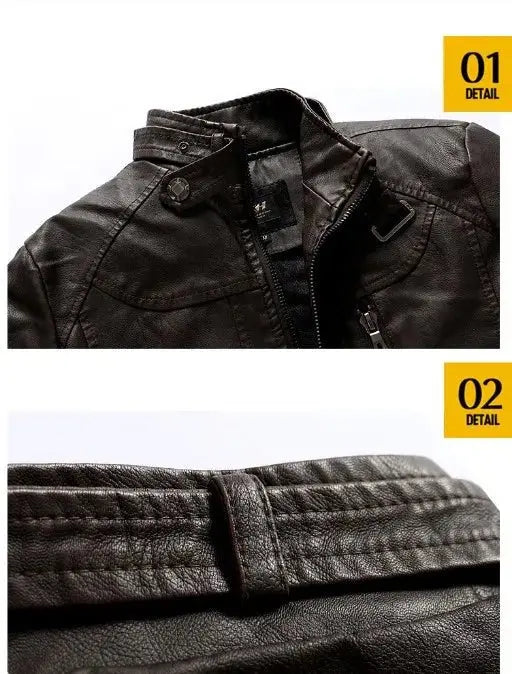 Veste cuir homme style motard