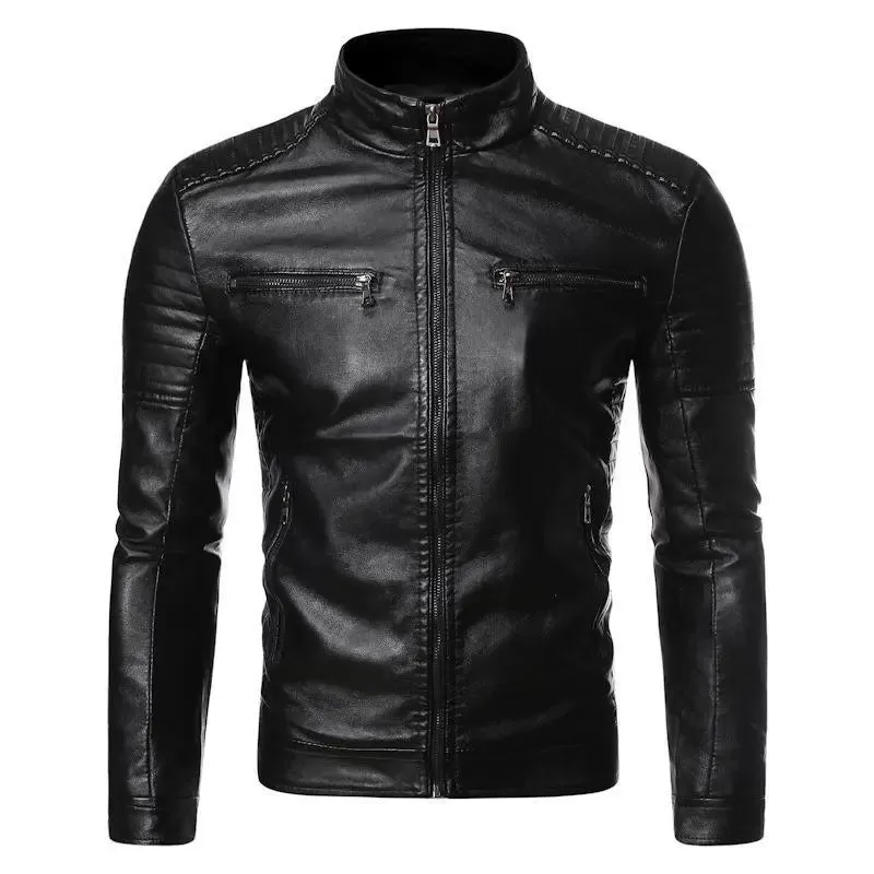 Veste cuir  vintage - Noir