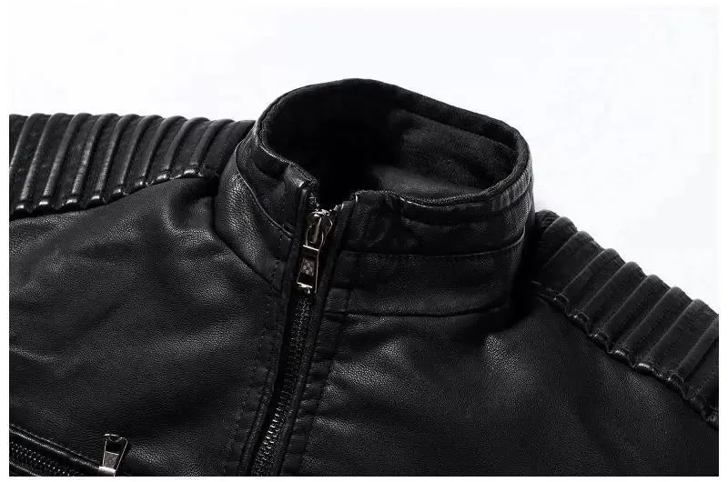 Veste cuir  vintage - Noir