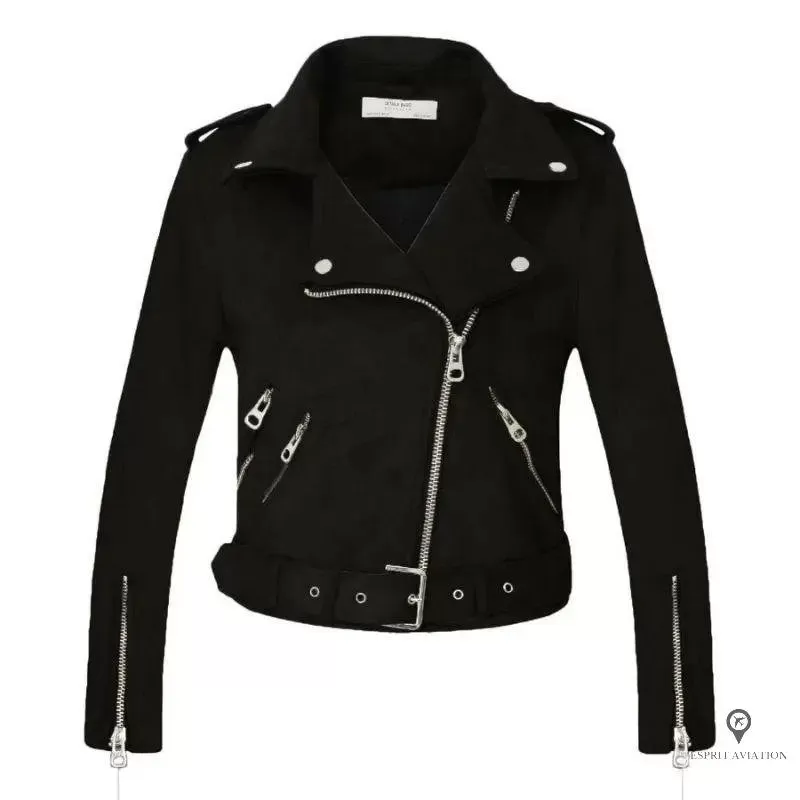 Veste d'aviateur perfecto femme couleur noire