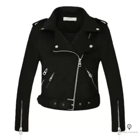 Veste d'aviateur perfecto femme couleur noire