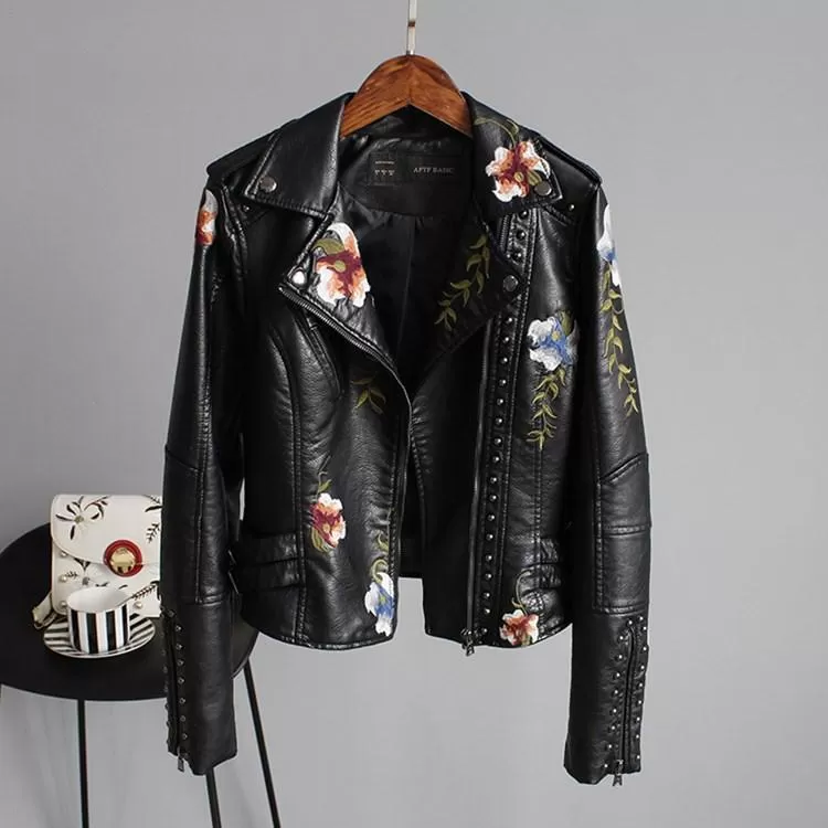 Veste Fleurie Style Rock