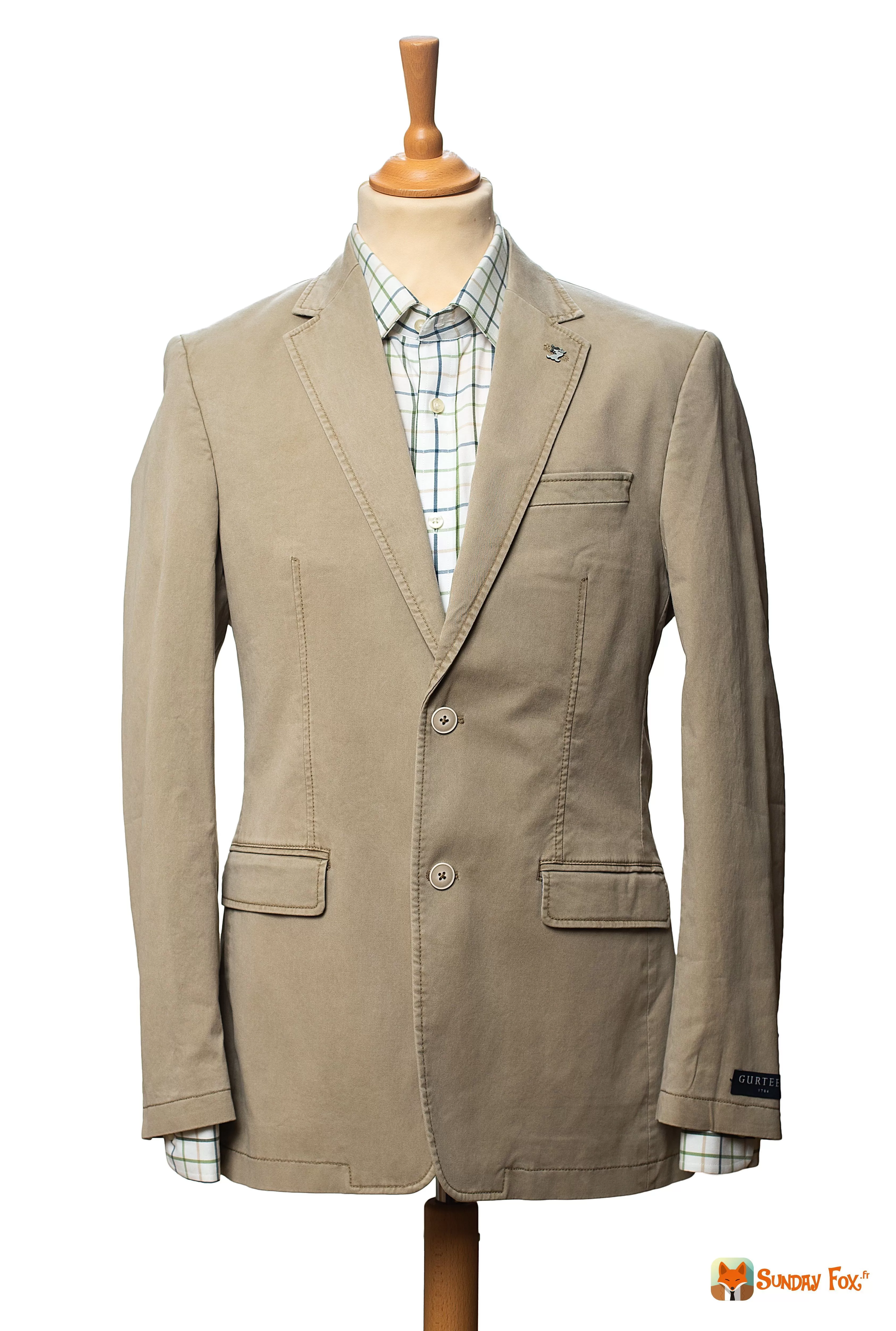 Veste Homme Beige en Toile Gurteen