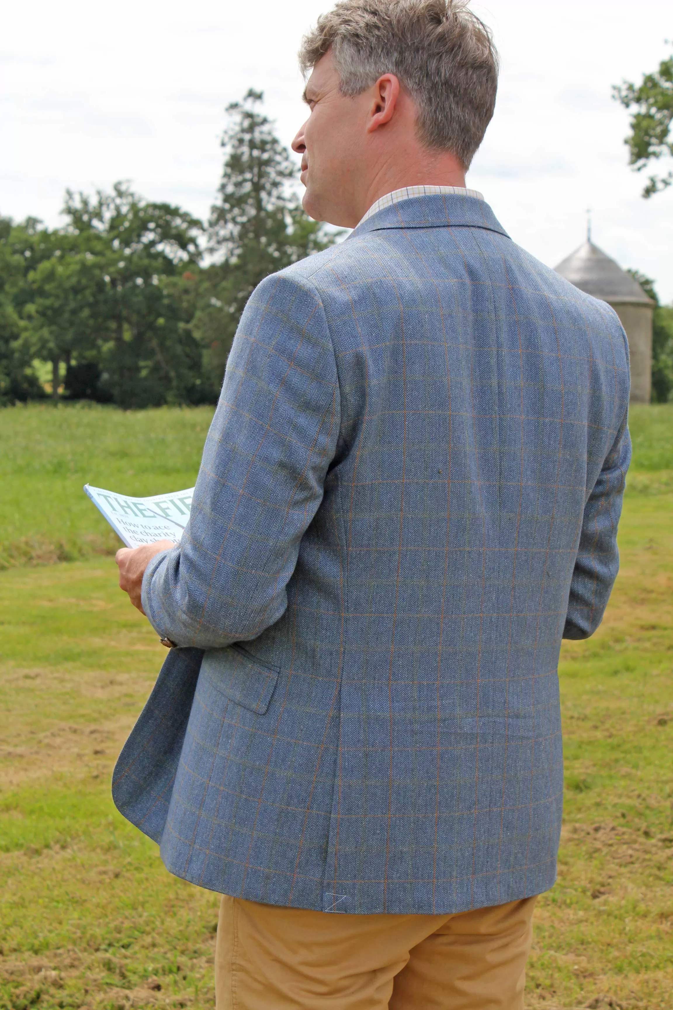 Veste Homme Été en Tweed Bleu