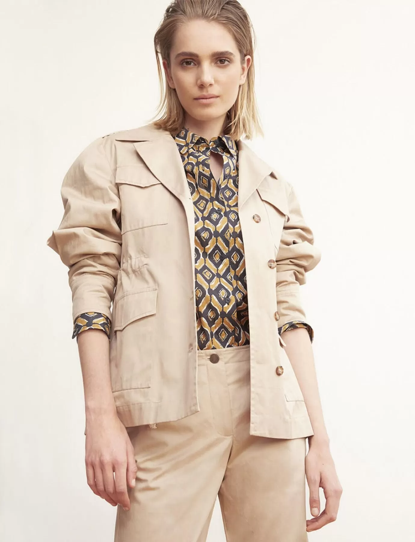 Veste Neva coton beige