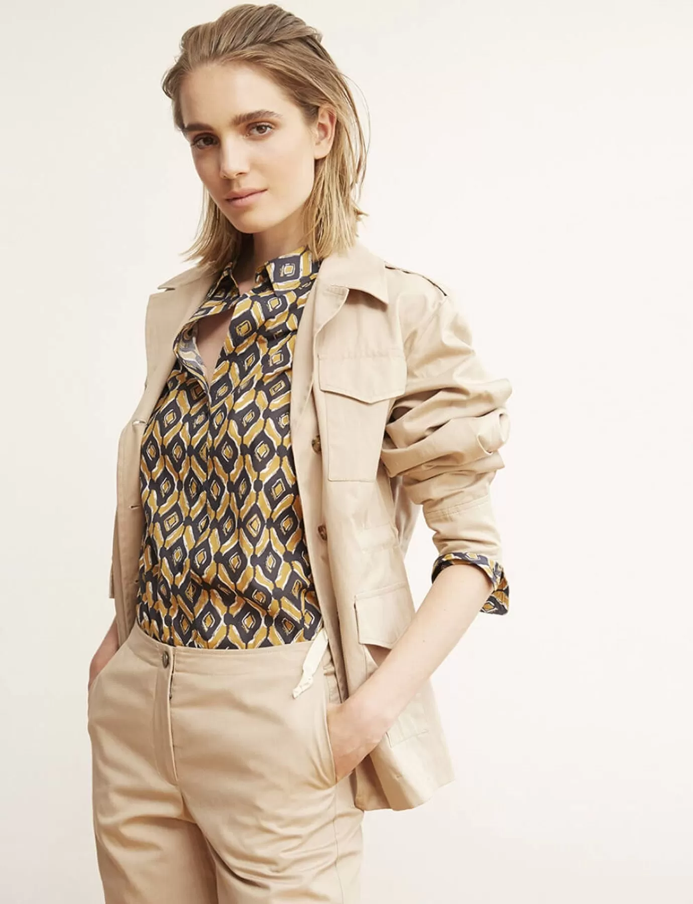 Veste Neva coton beige