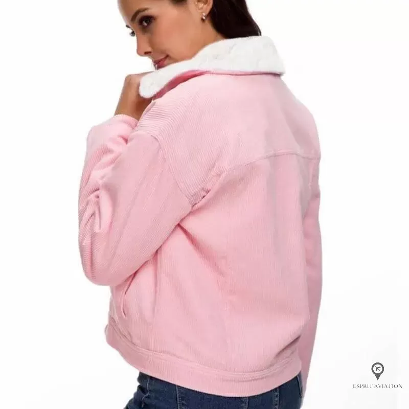 Veste pour femme aviateur rose